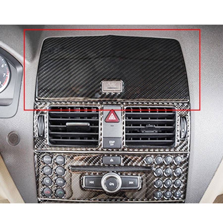 Car Dashboard Navigation Carbon Fiber Decorative Sticker for Mercedes-Benz W204 2007-2010