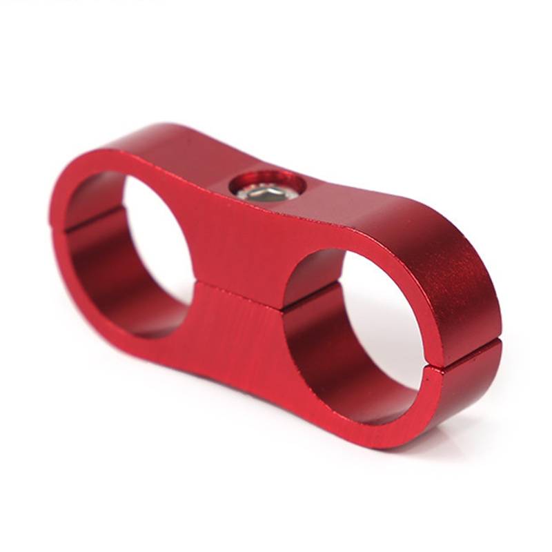 AN12 Automotive 2-hole High Pressure Tubing Fixing Clip Car Tubing Clamp Aluminum Alloy Clip Tubing