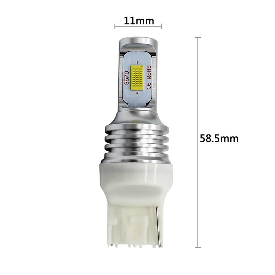 2 PCS T20/7440 72W 1000LM 6000-6500K Bright White Light Car Turn Backup LED Bulb ... (White Light)