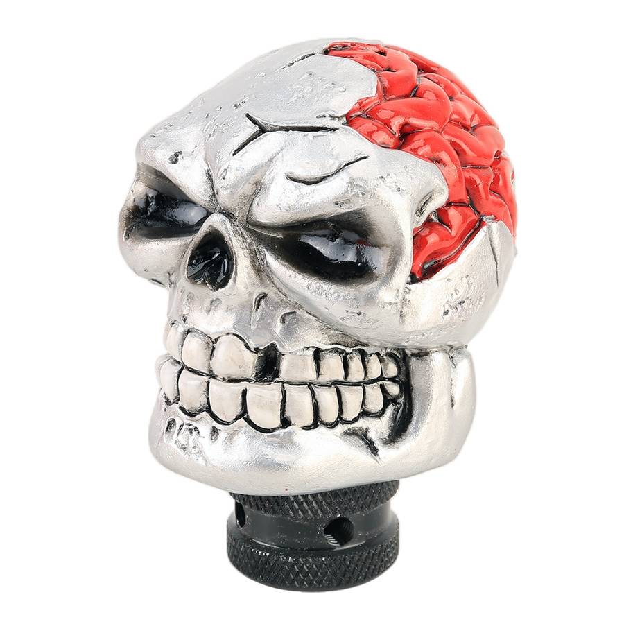 Universal Skull Head Shape Manual or Automatic Gear Shift Knob, Size: 8.7x5.5cm (Black)
