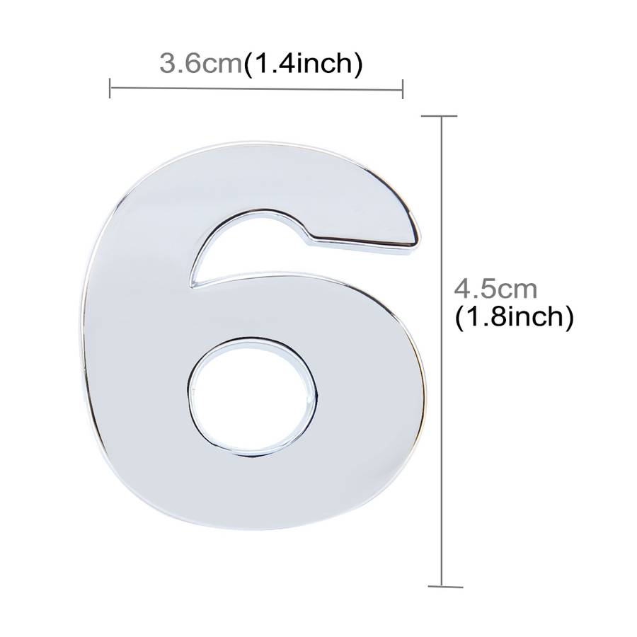 Car Vehicle Badge Emblem 3D Number One Self-adhesive Sticker Decal, Size: 3.6*4.5*0.5cm