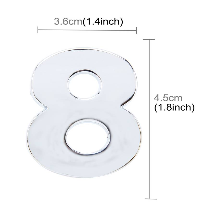Car Vehicle Badge Emblem 3D Number One Self-adhesive Sticker Decal, Size: 3.6*4.5*0.5cm