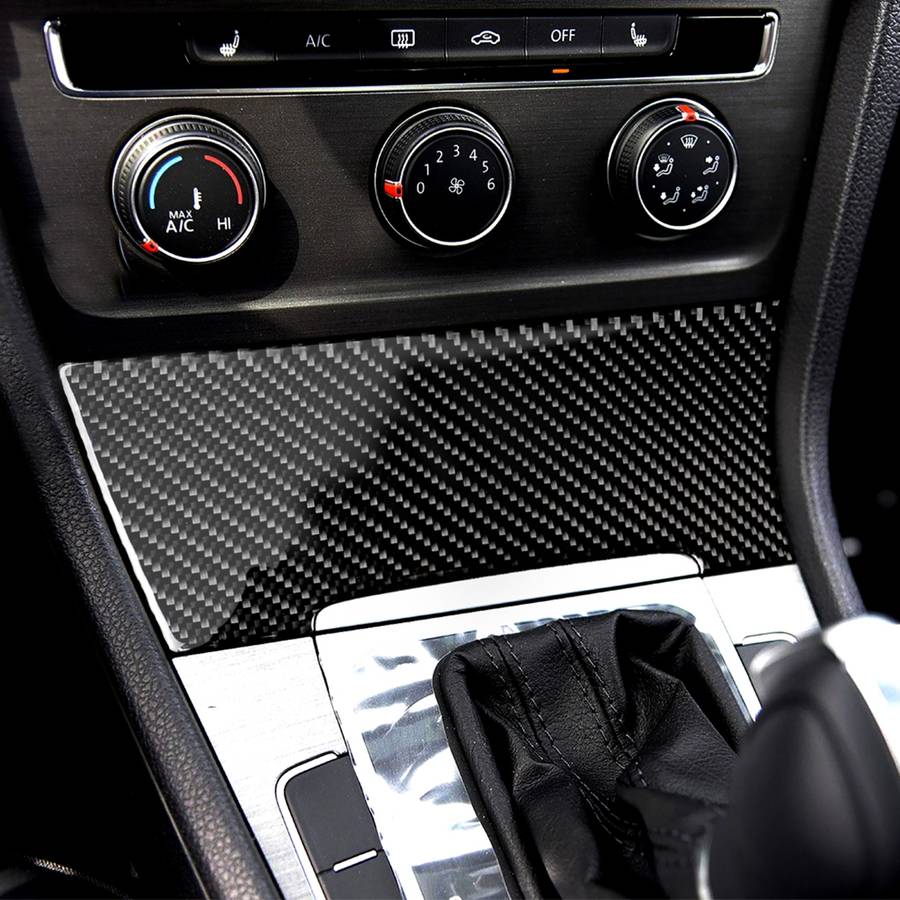 Car Carbon Fiber Cigarette Lighter Decorative Sticker for Volkswagen Golf 7 2013-2017