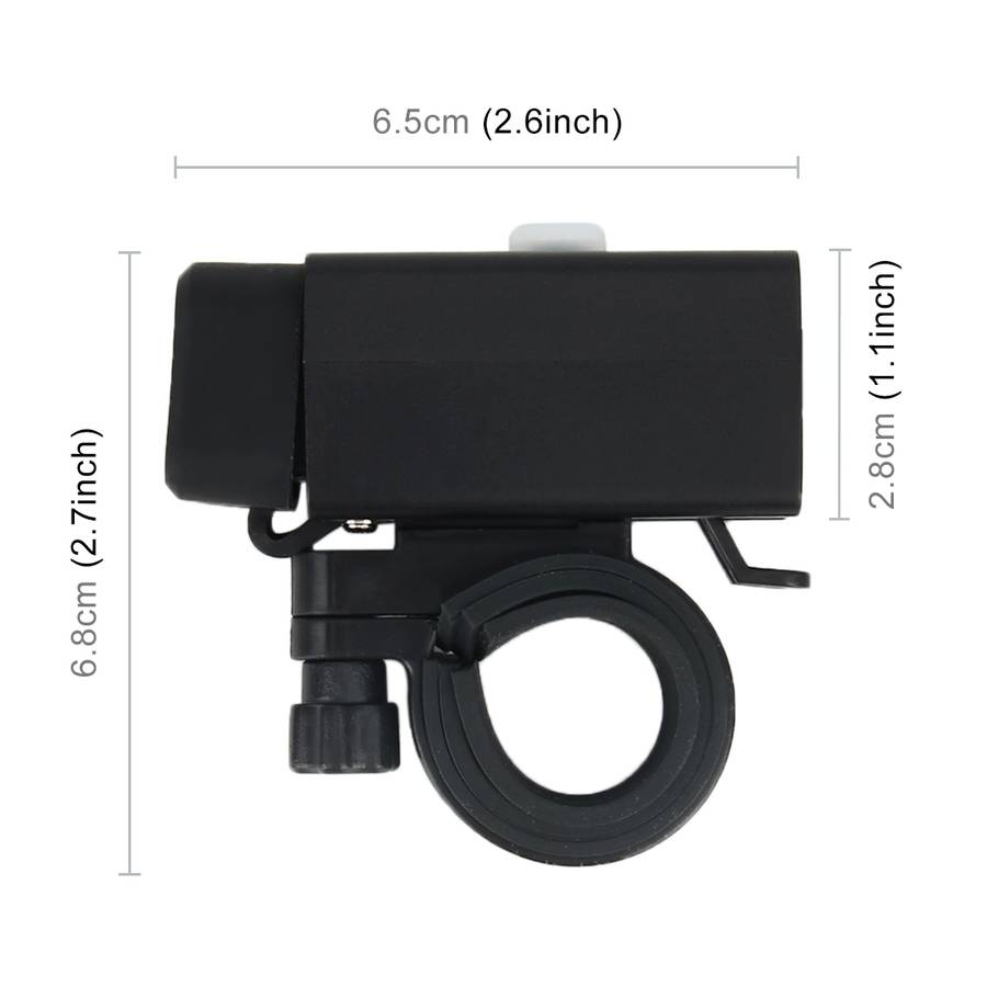 Waterproof Motorcycle USB Phone Charger Adapter with Power Switch 5V Dual Ports Smart Charging Pow