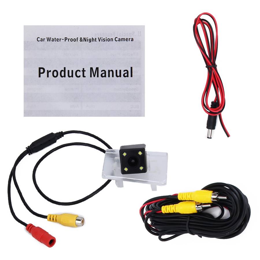 656492 Effective Pixel NTSC 60HZ CMOS II Waterproof Car Rear View Camera With 4 LED Lamps