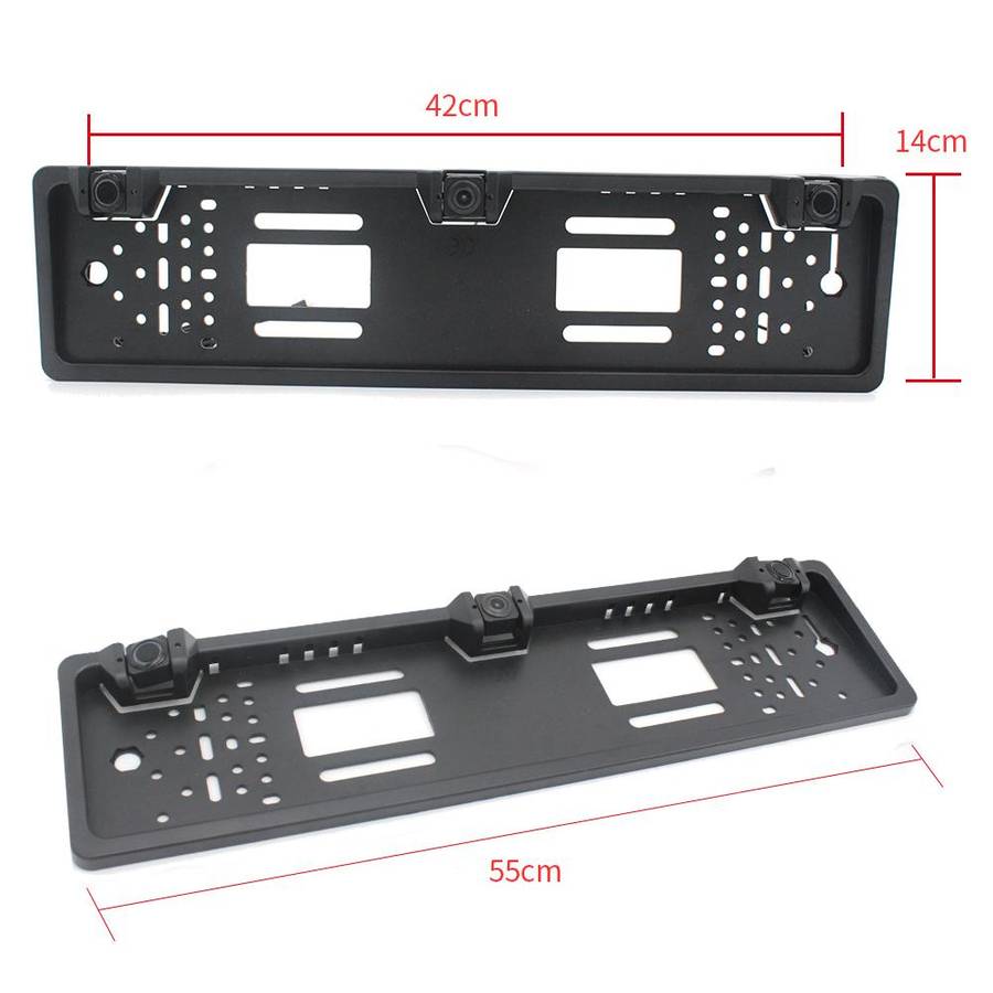 PZ600-L Europe Car License Plate Frame Rear View Camera Visual Rear View Parking System with 2 Rever