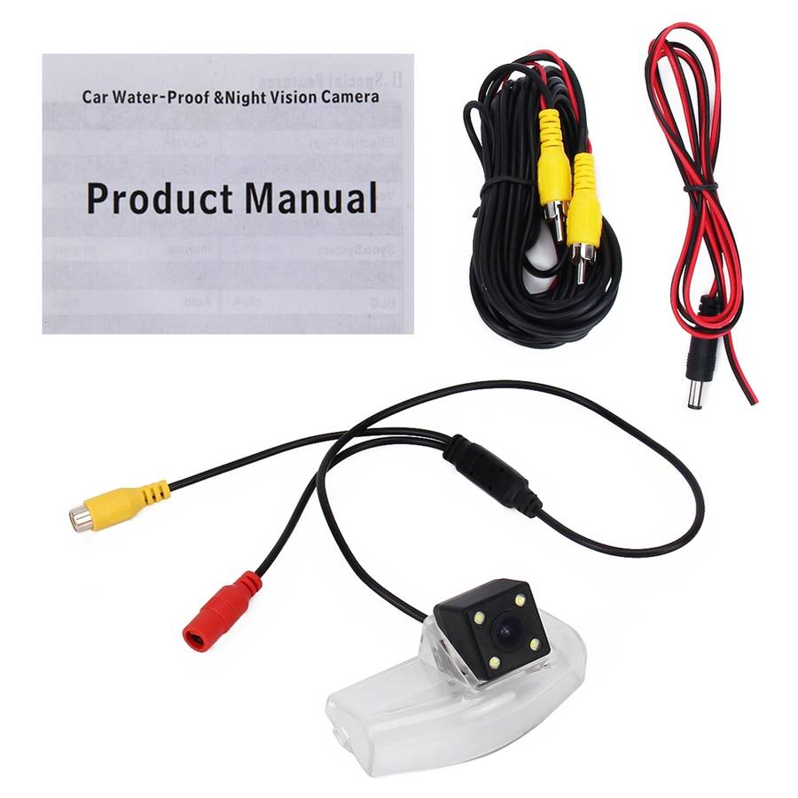 656492 Effective Pixel HD Waterproof 4 LED Night Vision Wide Angle Car Rear View Backup Cam