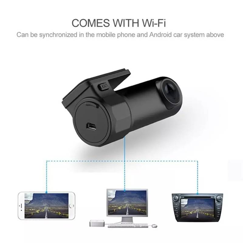 Mini Car Dash Camera WiFi Monitor Full HD Dashcam Video Recorder Camcorder Motion Detection, Support