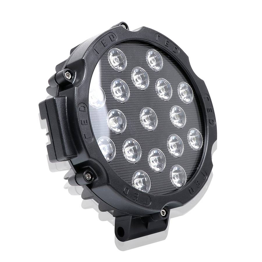 2 PCS 51W 3500LM 6500K White Light 17 LED Waterproof Car Boat Marine Work Lights Spotlight LED Bulb