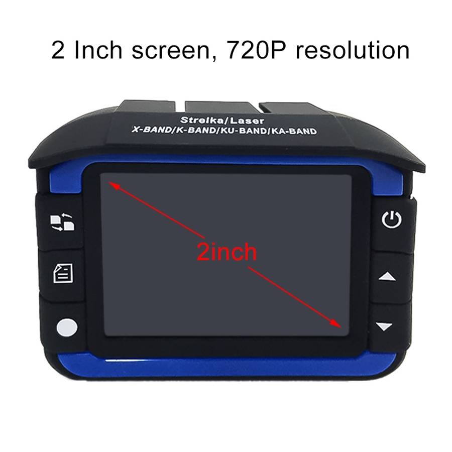 HD 720P 2.4 inch Video Camera Recorder DVR + Radar Detector, SQ Program, Support G-sensor / Night Vi