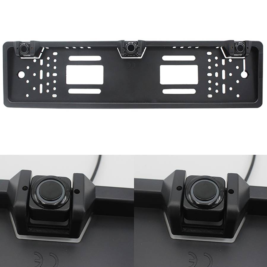 PZ300L-W Wireless Europe Car License Plate Frame Parking Sensors Reversing Radar with 3 Radar Detect