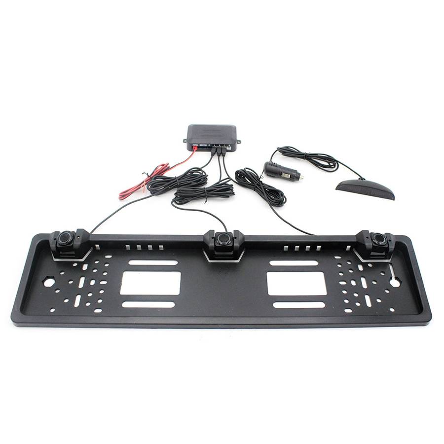 PZ300L-W Wireless Europe Car License Plate Frame Parking Sensors Reversing Radar with 3 Radar Detect