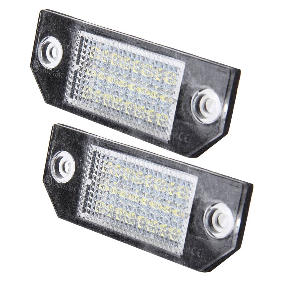2 PCS License Plate Light with 24 SMD-3528 Lamps for Ford Focus,2W 120LM,6000K, DC12V(White Light)