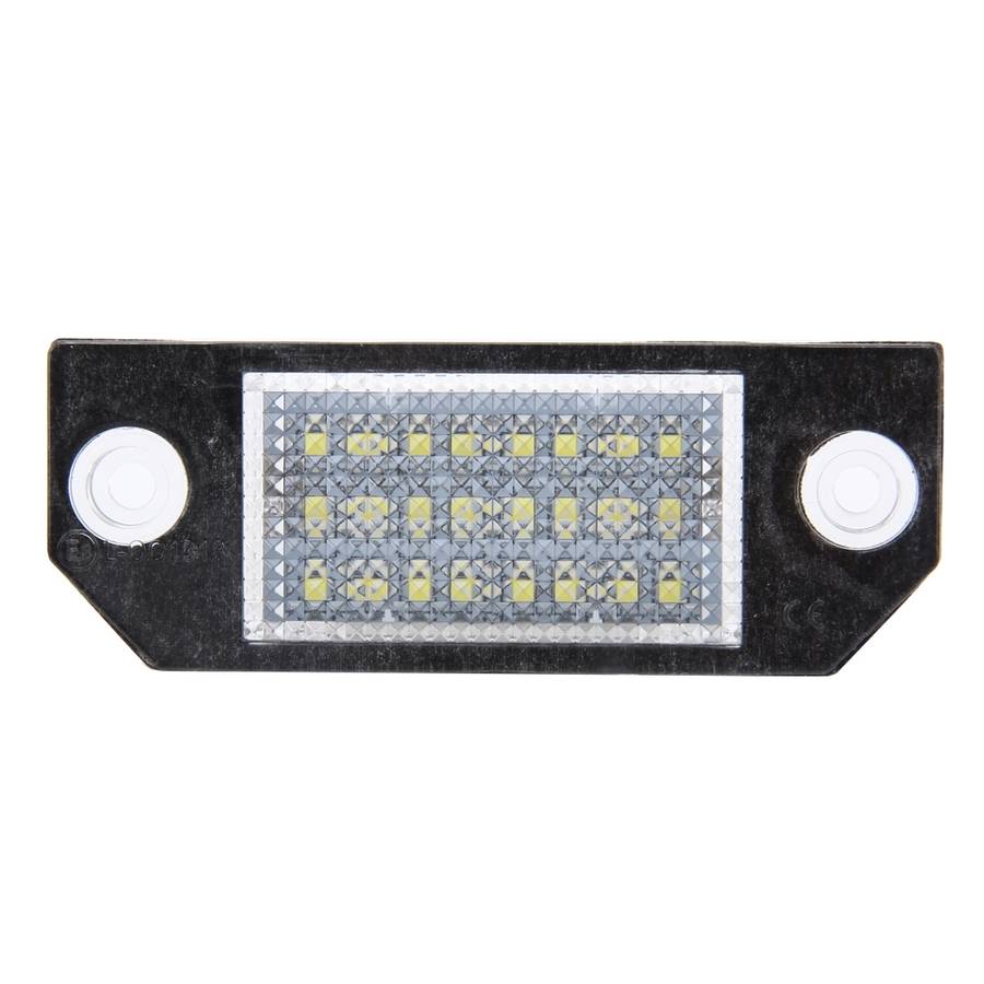 2 PCS License Plate Light with 24 SMD-3528 Lamps for Ford Focus,2W 120LM,6000K, DC12V(White Light)