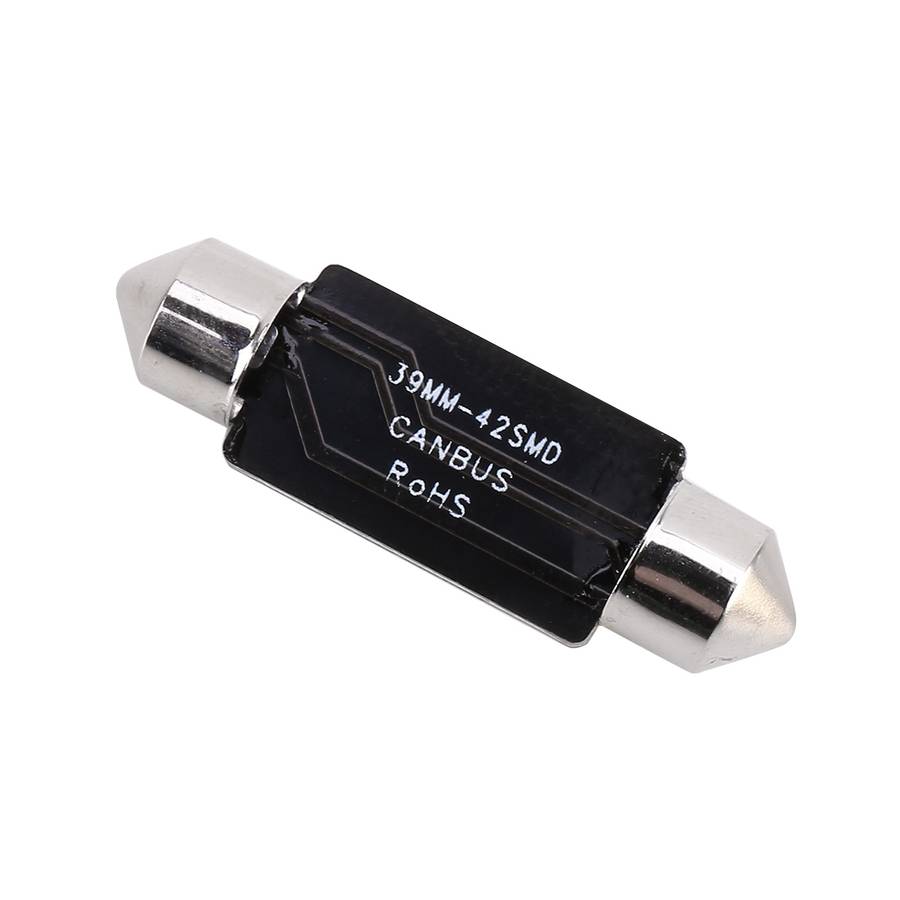 2 PCS 39mm DC12V / 1.2W / 6000K / 80LM 42LEDs SMD-3014 Car License Plate Light / Dome Light, with De