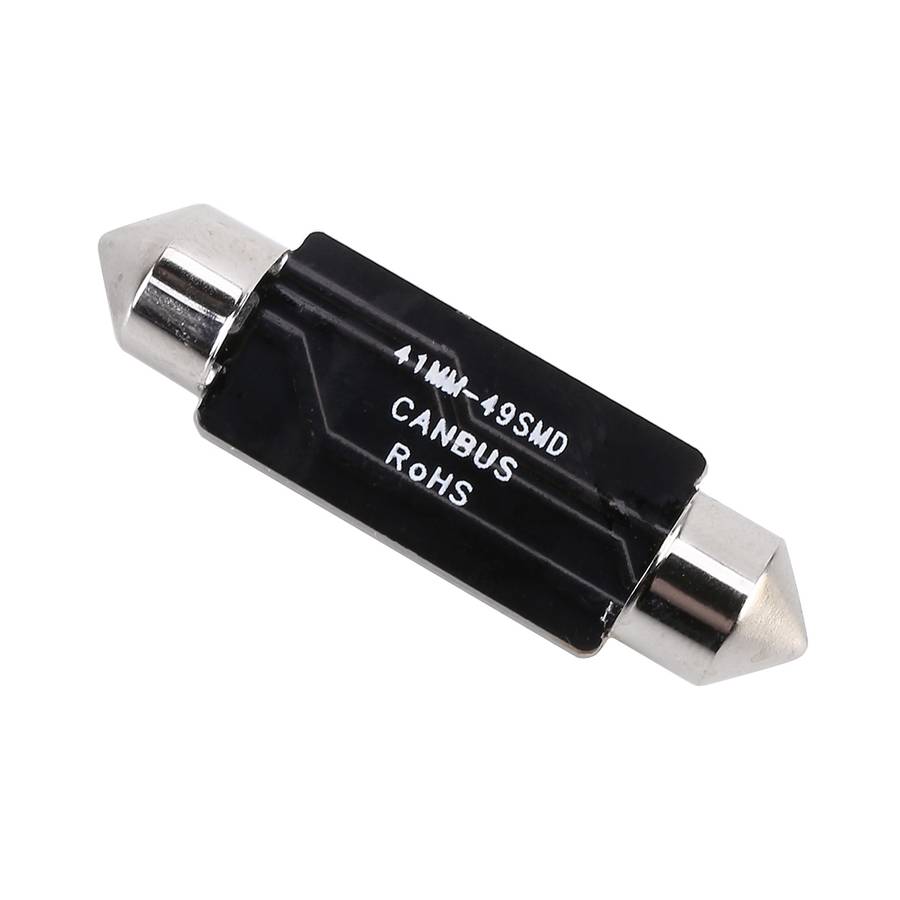 2 PCS 41mm DC12V / 1.2W / 6000K / 80LM 49LEDs SMD-3014 Car License Plate Light / Dome Light, with De