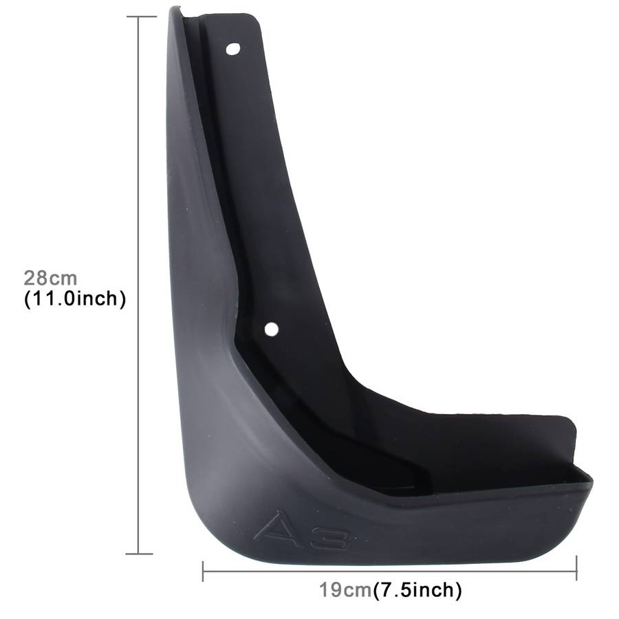 4 PCS Car Auto Semi-Rigid PVC Splash Flaps Mudguards Fender Guard for Audi A3 Sedan 2014