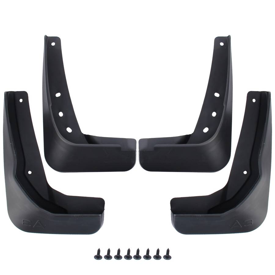 4 PCS Car Auto Semi-Rigid PVC Splash Flaps Mudguards Fender Guard for Audi A3 Sedan 2014
