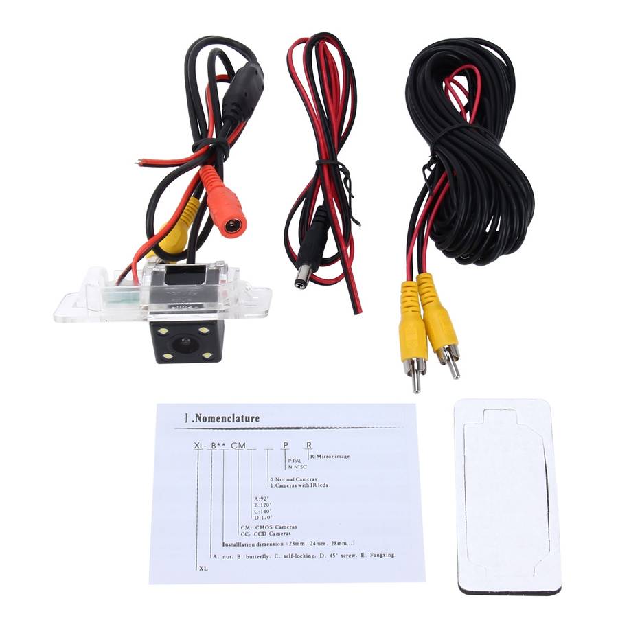 656492 Effective Pixel NTSC 60HZ CMOS II Waterproof Car Rear View Backup Camera With 4 LED Lamps f