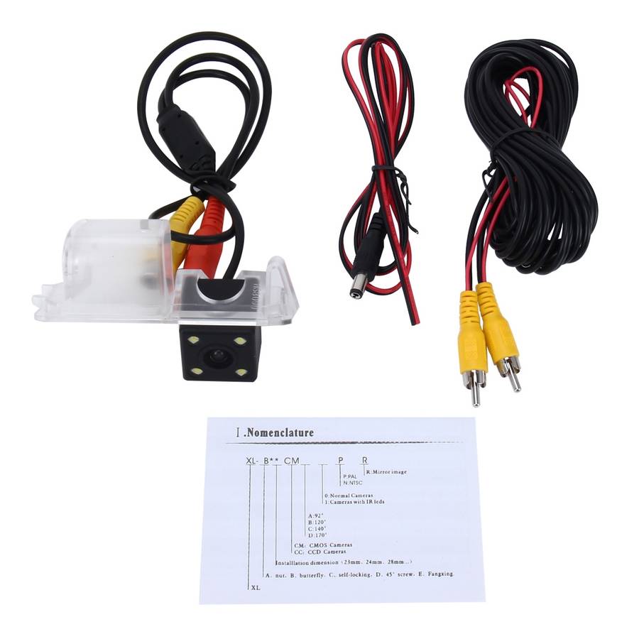 656492 Effective Pixel NTSC 60HZ CMOS II Waterproof Car Rear View Backup Camera With 4 LED Lamps f