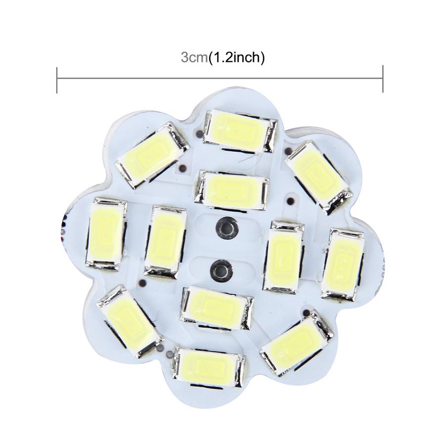 2 PCS 3W 200 LM 6000K Flower Shape Car Auto Interior Doom Reading Light with 12 SMD-5630 LED Lamps B
