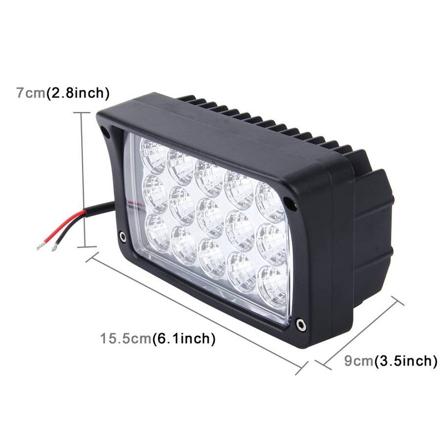 DC 10-60V 45W 2500LM 6000K Waterproof Vehicle Car Boat Marine External Work Ligh ... (White Light)