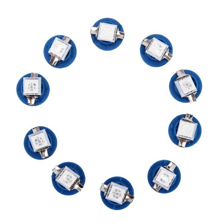 10 PCS 0.5W B8.5 Wedge Instrument Panel LED Light Dashboard Gauge Cluster Indicator Lamp Bulb(Blue L