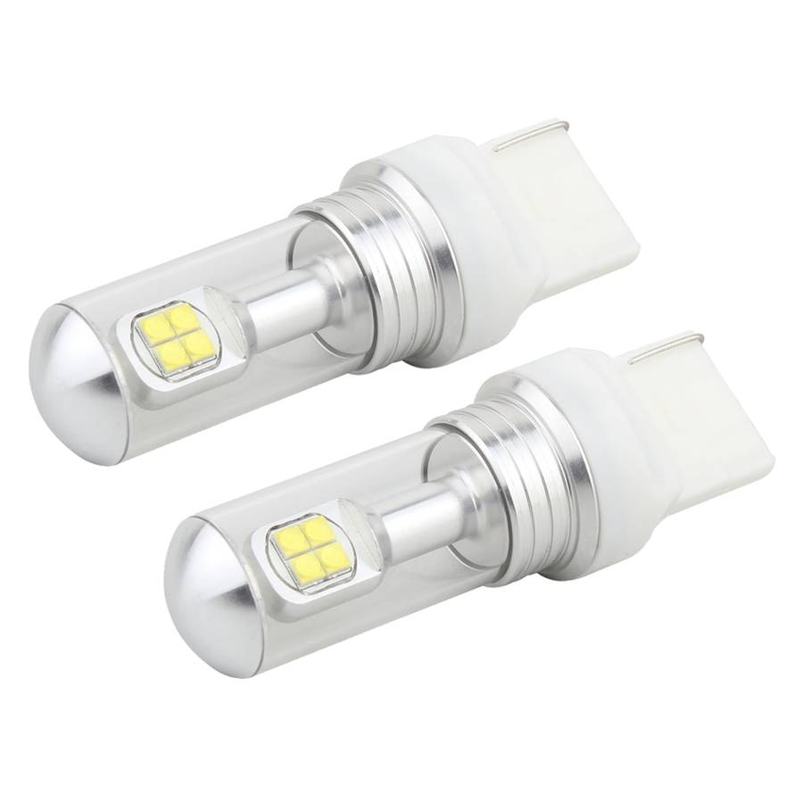 2 PCS 7440 40W 800 LM 6000K Car Turn Light Backup Light Brake Light with 8 Lamps ... (White Light)