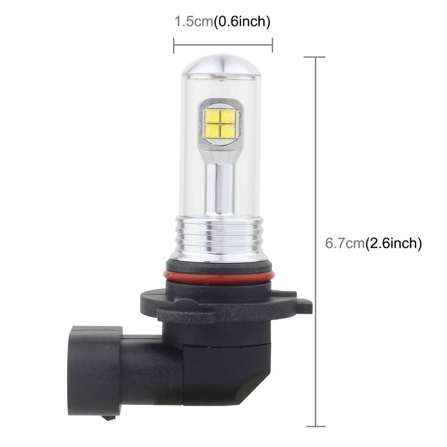 2 PCS 9005 40W 800 LM 6000K 8 LEDs Car Fog Lights, DC 12V(White Light)