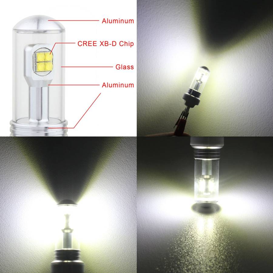 2 PCS 9005 40W 800 LM 6000K 8 LEDs Car Fog Lights, DC 12V(White Light)