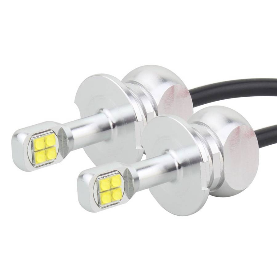 2 PCS H3 40W 800 LM 6000K 8 LEDs Car Fog Lights, DC 12V(White Light)