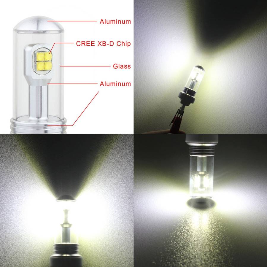 2 PCS H7 40W 800 LM 6000K 8 LEDs Car Fog Lights, DC 12V(White Light)