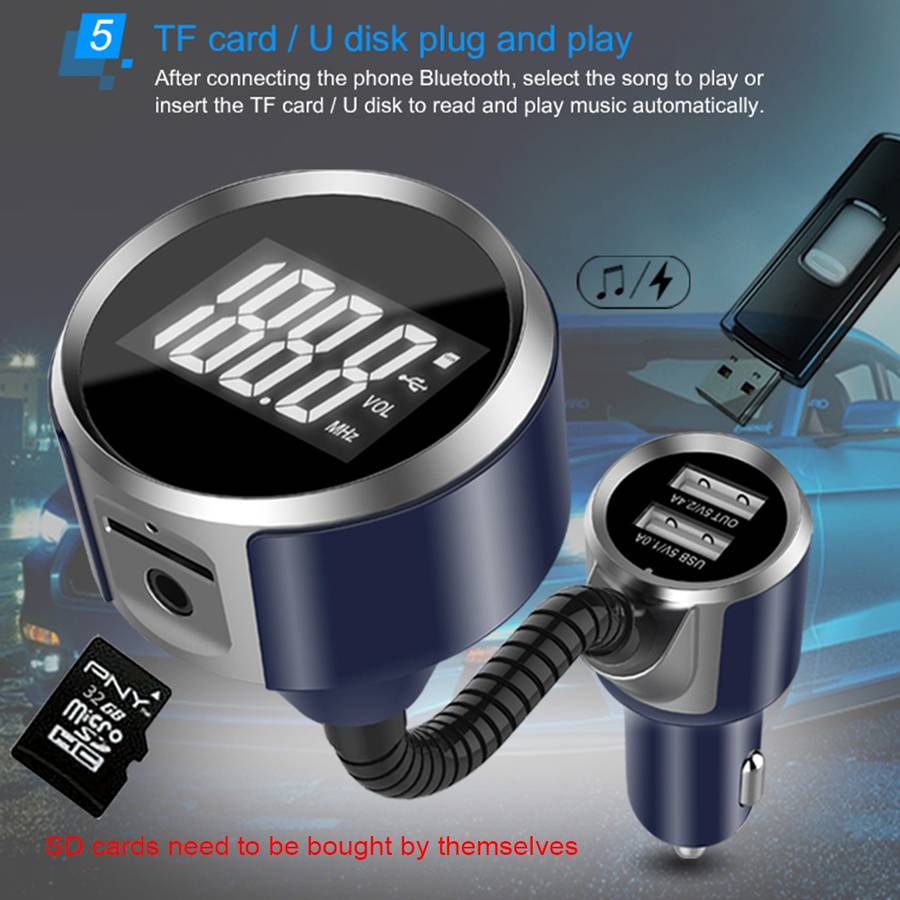 Wireless Bluetooth FM Transmitter Radio Adapter Car Charger