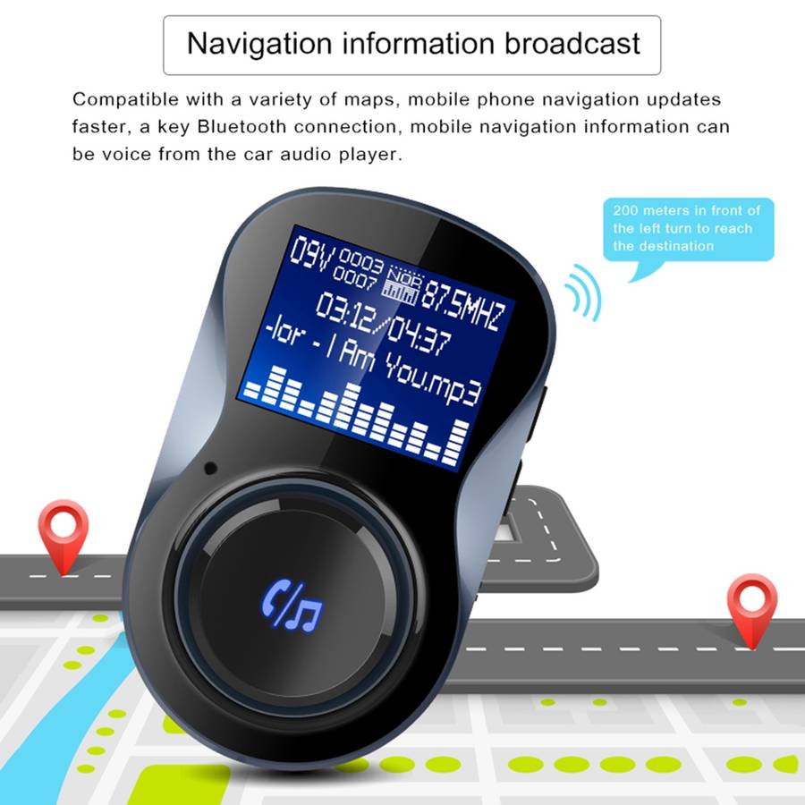 BC30 Wireless Bluetooth FM Transmitter Radio Adapter Car Charger
