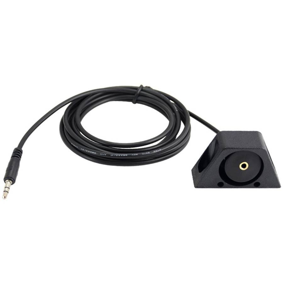 1m Car Truck Dashboard Flush Mount 3.5mm 1/8 AUX Audio Jack Extension Cable Kit(Black)