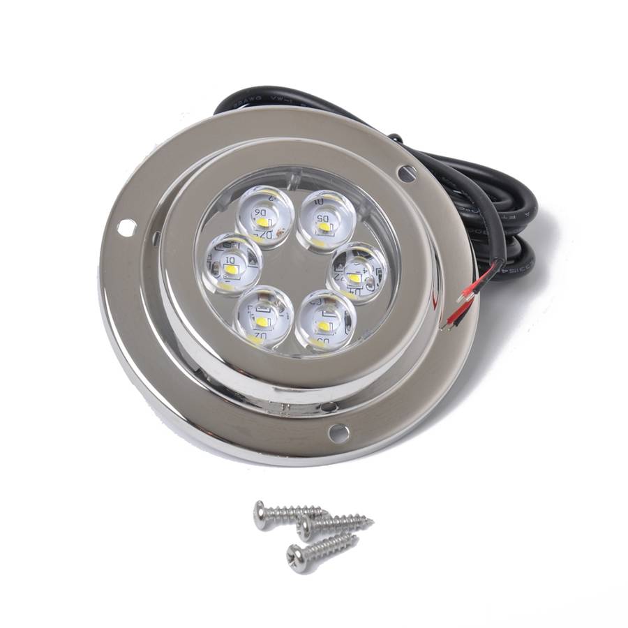 DC 10-30V 12W IP68 316 Stainless 6 LEDs Blue Light Underwater Light Boat High Power Bright for Marin
