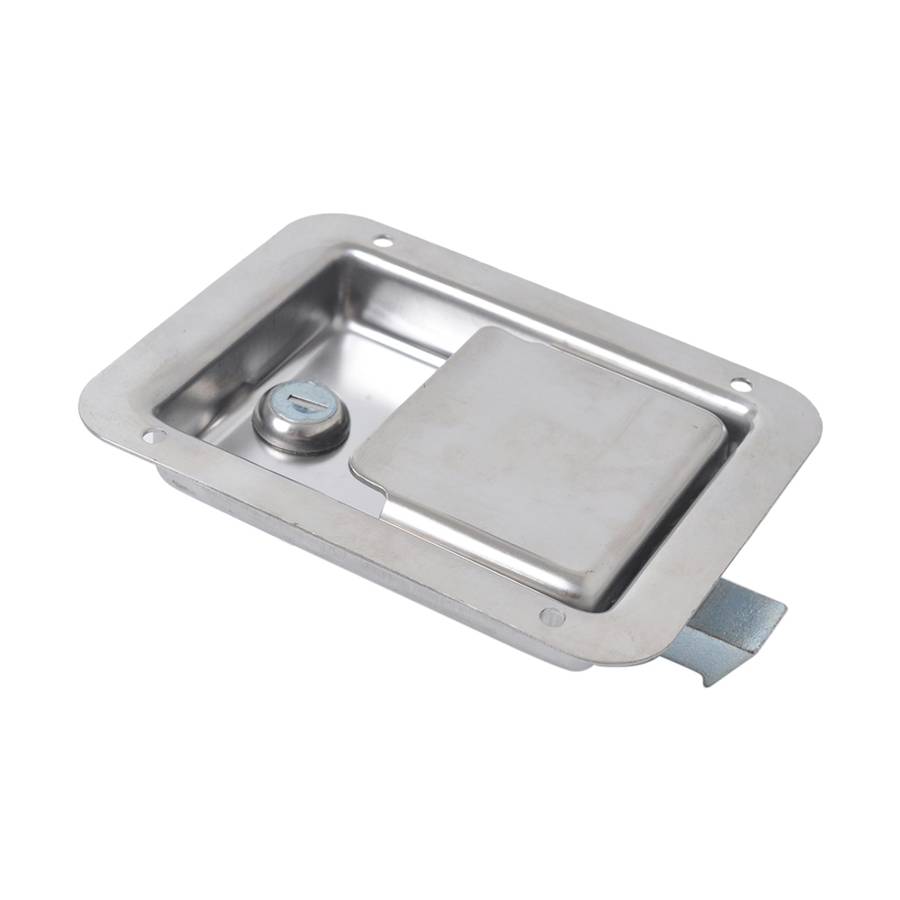 Stainless Steel Tool Box Lock Paddle Latch & Keys for Trailer / Yacht / Truck