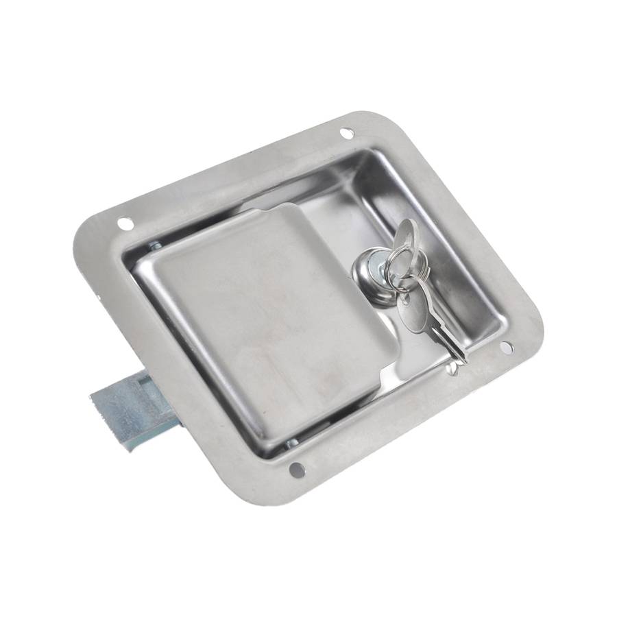 Stainless Steel Tool Box Lock Paddle Latch & Keys for Trailer / Yacht / Truck