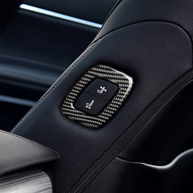Car Carbon Fiber Seat Adjustment Decorative Sticker for Toyota Eighth Generation Camry 2018-2019, Le