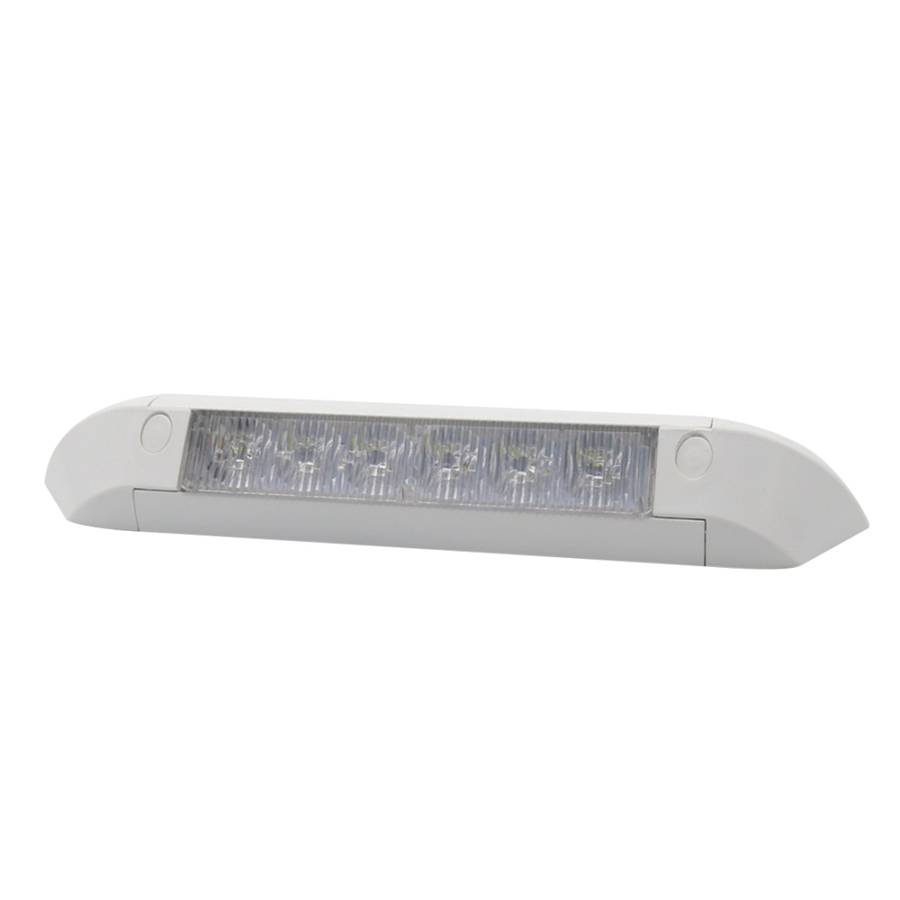 DC 12V 2.6W 6000K IP67 Marine RV Waterproof LED Stair Deck Dome Light Ceiling Lamp, Aluminum Alloy