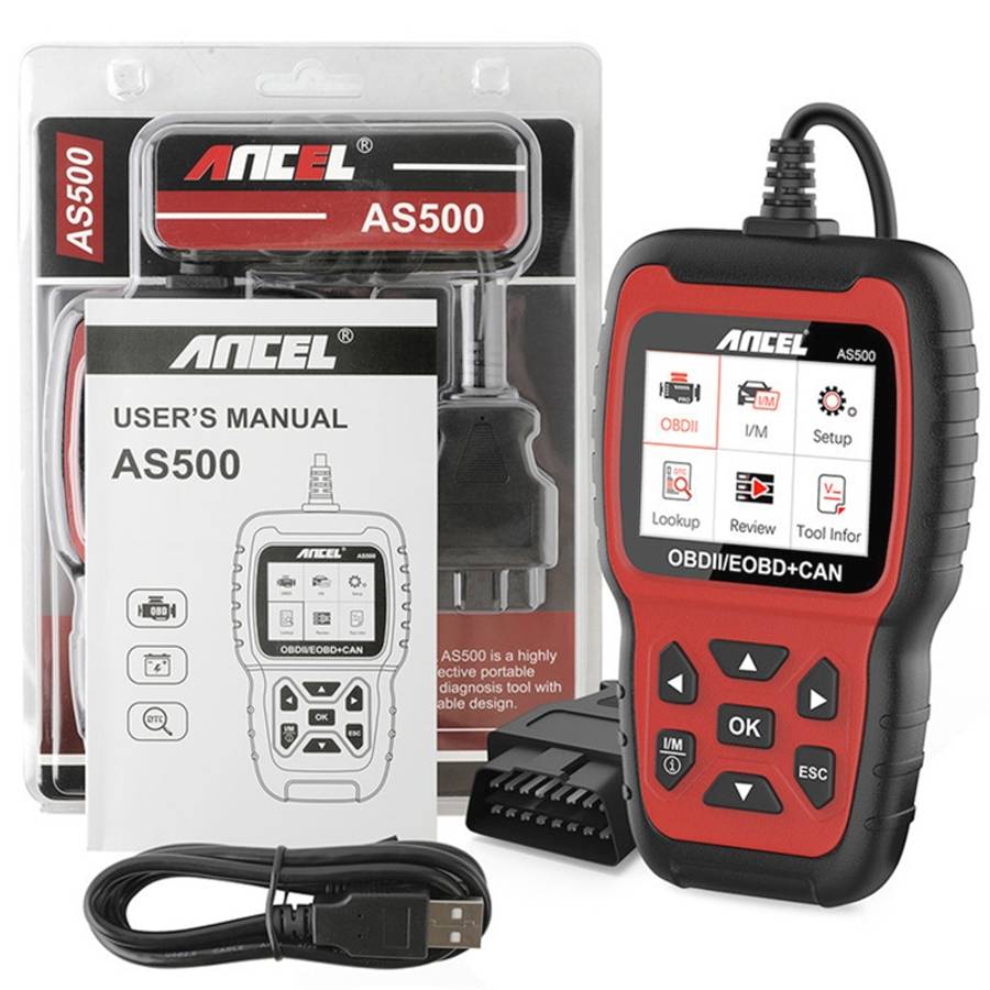 Ancel AS500 OBDII Scanner Engine Reader Car Diagnostics Tool
