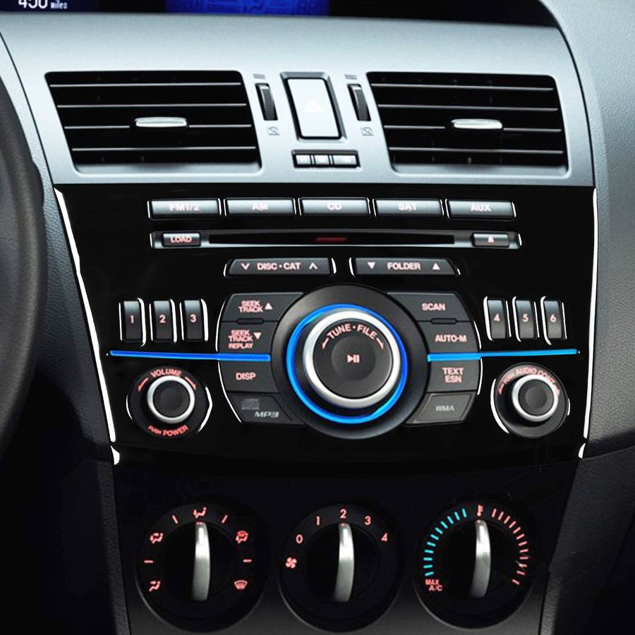 For Mazda 3 Axela 2010-2013 Car Radio Panel Decorative Sticker, Left and Right Drive Universal