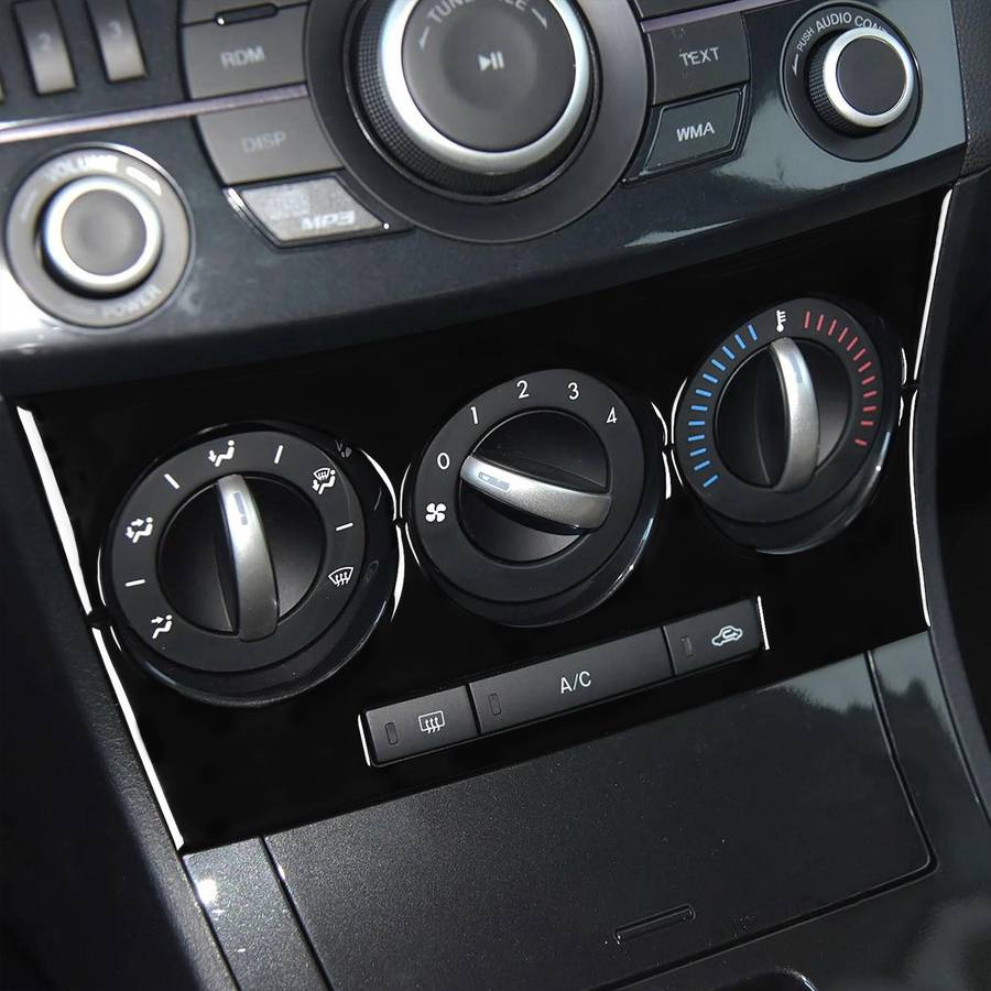 For Mazda 3 Axela 2010-2013 Car AC Button B Decorative Sticker, Left and Right Drive Universal