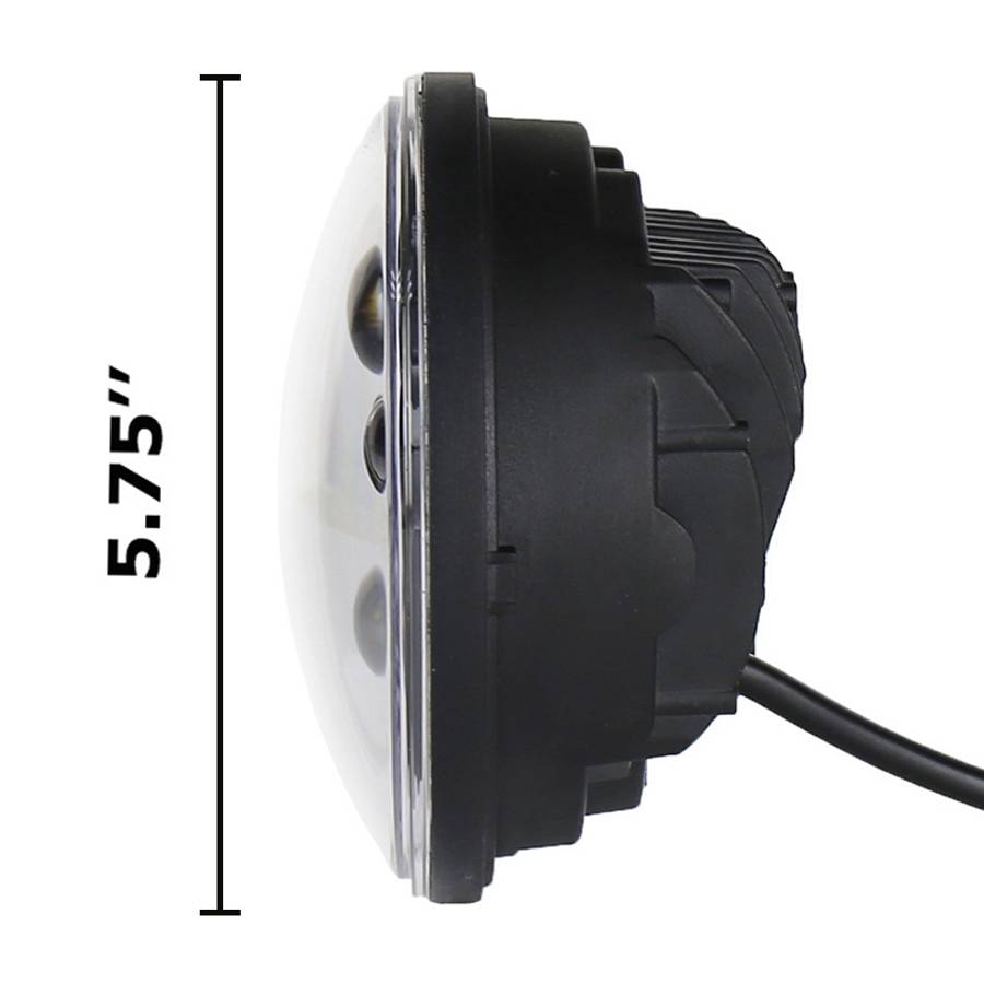 5.75 inch DC12V 6000K-6500K 40W Car LED Headlight for Harley(Black)
