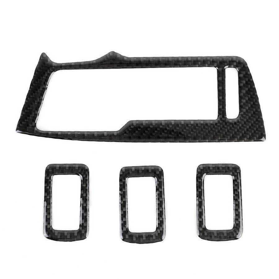 Car Carbon Fiber Window Glass Lifter Panel Decorative Sticker for Volkswagen Tiguan L