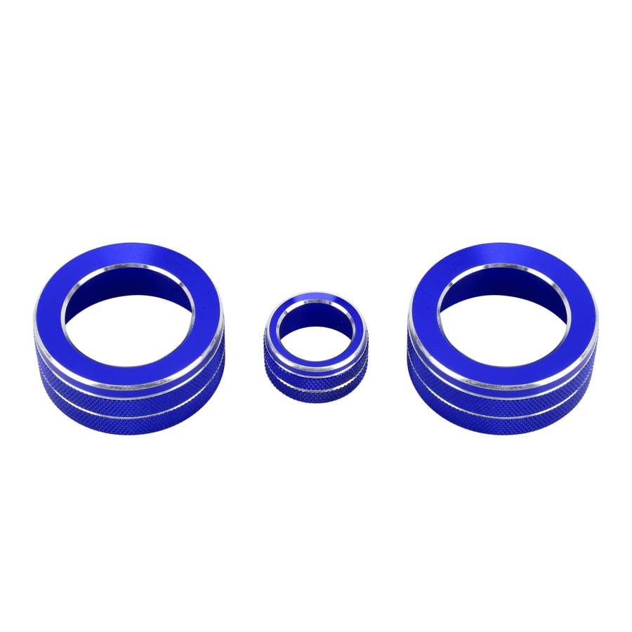 3 PCS Car Metal Air Conditioner Knob Case for Honda AVANCIER / URV (Blue)