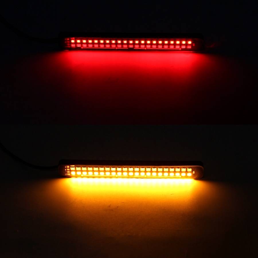 155mm DC12-24V / 2.2W Motorcycle LED Dynamic Blinker Side Lights Flowing Water Brake Lamp Turn Signa