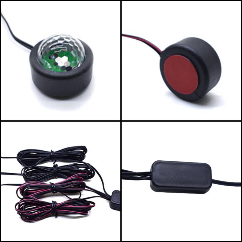 Universal Car LED Atmosphere Lights Emergency Foot Light Voice Control Version