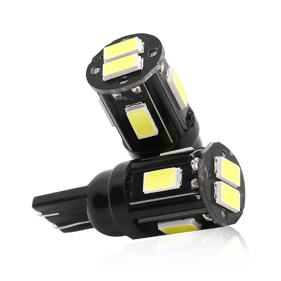 10 PCS T10 DC12V / 1.5W / 6000K / 80LM Car Decoding LED Clearance Lights with 6LEDs SMD-5630 Lamp Be
