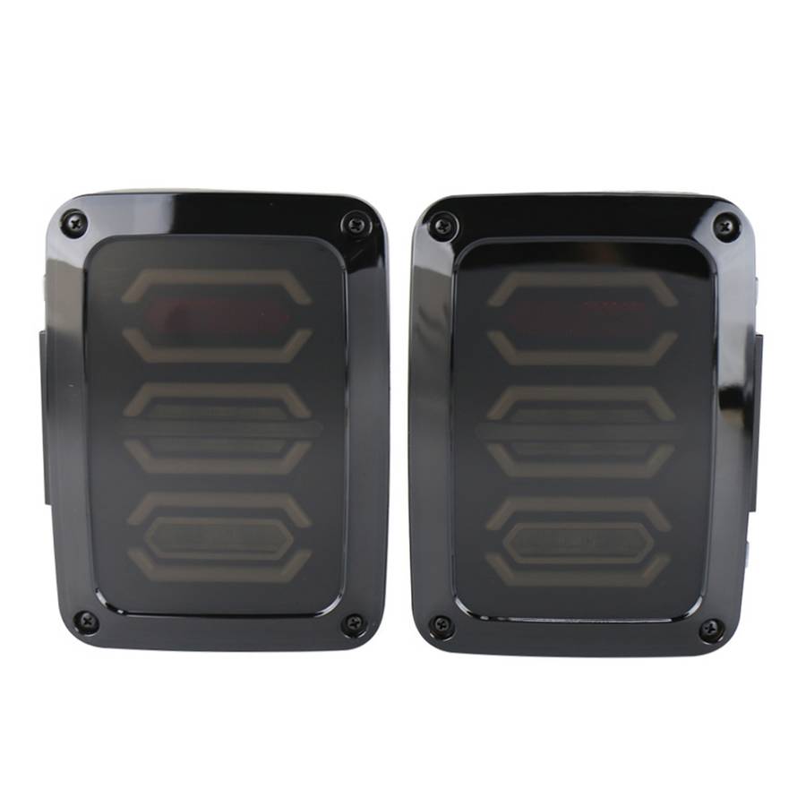 1 Pair 15W DC 12V IP67 4 in 1 Car LED Tail Lights / Driving Lights / Brake Lights/Turn Reverse, US V